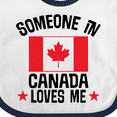 thumbnail image 4 of Inktastic Someone in Canada Loves Me Boys or Girls Baby Bib, 4 of 4