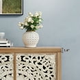 thumbnail image 4 of VineSparkle Floral Carved Buffet & Sideboard Cabinet,Elegant Accent Cabinet with Adjustable Shelves, Solid Wood Legs & Intricate Handles for Dining Room,living room Storage, 4 of 11