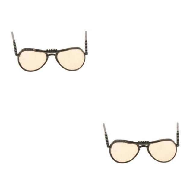 stanreset Lunettes de Soleil Rondes à l'Échelle 1/6 pour Figurines d'Action de 12 Pouces E02 Noir 2.6x2.3cm 2Ensemble
