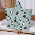 thumbnail image 5 of Black Corgi Hooded Bath Towel，60"x35" for Ages 3 To 12 Kids, Quick Dry Lightweight Soft Microfiber Hood Beach Towel Cover Up for Kids, 5 of 7