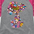 thumbnail image 3 of Peanuts - Snoopy Silhouette Pattern - Toddler And Youth Girls Raglan Graphic T-Shirt, 3 of 5