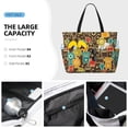 thumbnail image 2 of Goofa Robot and Monsters Print Beach Bags Waterproof Beach Tote Bag Zipper Sandproof Swim Pool Bag Large Tote Beach Vacation Travel, 2 of 6
