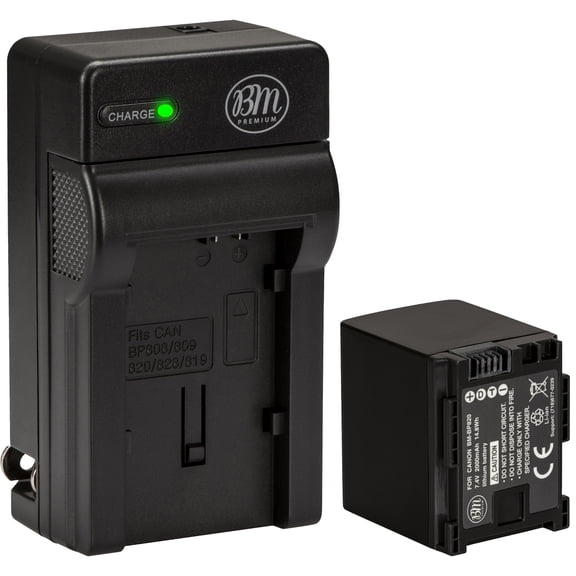 BM BP-820 Battery and Charger for Canon VIXIA HF G30 HF G40 HF G50 HF G60 GX10 HF G21 XA11 XA15 XA20 XA25 XA30 XA35 XA40 XA45 XA50 XA55 XF400 XF405