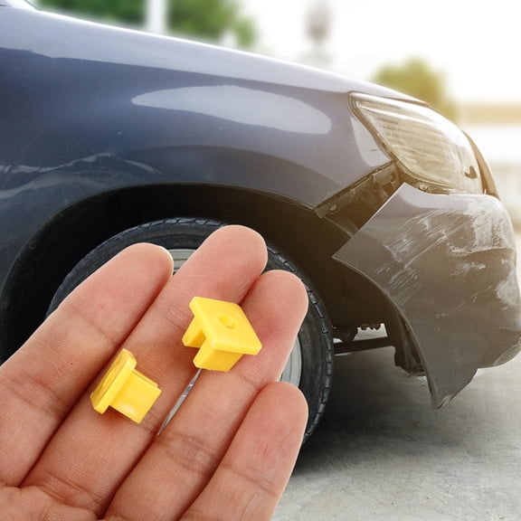 KAKOWELY 100Pcs Automotive Body Panel Screws Yellow Plastic Trim Panel Screw for Front Bumper Fixing