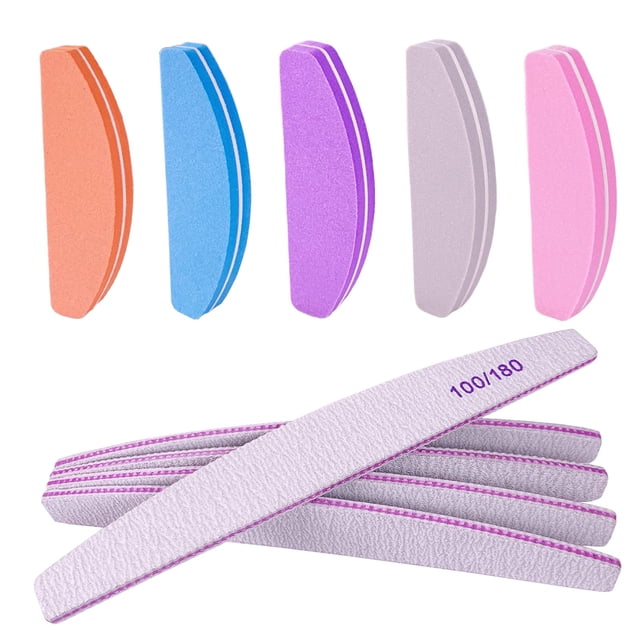 Set de limas y bloques pulidores para uñas AhaTopia de 10 piezas, doble cara 100/180