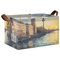 thumbnail image 2 of BZSMCE Collapsible Fabric Cube Storage Bins Art Tower Bridge Painting Design Pattern Storage Box, 2 of 8