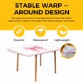thumbnail image 4 of Pink Bowknot Table Cloths for 3 Foot Rectangle Tables, Shining Stars Vintage White Plaid Modern Patio Waterproof Elastic Fitted Tablecloths, Washable Rectangular Table Cover for Camping, 4 of 8
