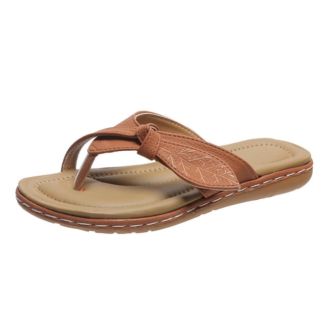 Pompotops Summer New Flat Flip Flops Women's Slippers