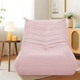 thumbnail image 3 of Bean Bag Chair Big Sofa for Adults Fireside Chair Togo Chair with Ottoman and Pillow Memory Foam Filled Tufted Comfy Lazy Floor Lounge for Living Room Gaming Venue, Cashmere, Pink, 3 of 18
