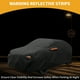 thumbnail image 3 of Funda para Coche Impermeable Unique Bargains para Todas las Climas Protección Sol Lluvia Funda Exterior Completa para Audi Q2 210D-PU Negra con Franjas Reflectantes, 3 of 5