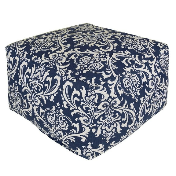 Majestic Home Goods Ottoman Pouf French Quarter Navy