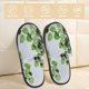 thumbnail image 2 of Fotbe Watercolor Green Leaves Pantuflas Peludas para Mujer con Estampado, Zapatillas de Peluche, Zapatos de Invierno para Casa, Uso Interior y Exterior-Large, 2 of 8