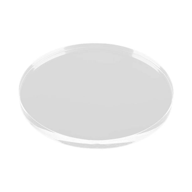 Placa separadora de pasteles transparente para pasteles de varios niveles, multiusos, base redonda y circular para hornear 25 centímetros