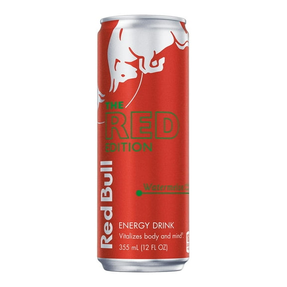 Pack of 2 - Red Bull Red Edition Watermelon Energy Drink 12 fl oz