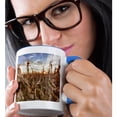 thumbnail image 2 of 3drose, Usa, Nebraska, Near Omaha. Cornfield Agriculture - Us28 Cre0005 - Christopher Reed, 11oz Two-tone Blue Mug, 2 of 6