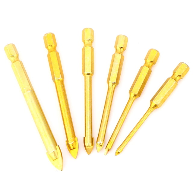 Hex Shank Drill Bits, High Speed Steel Triangular Drill Bits, Hex Shank For Ceramic Tiles Glass