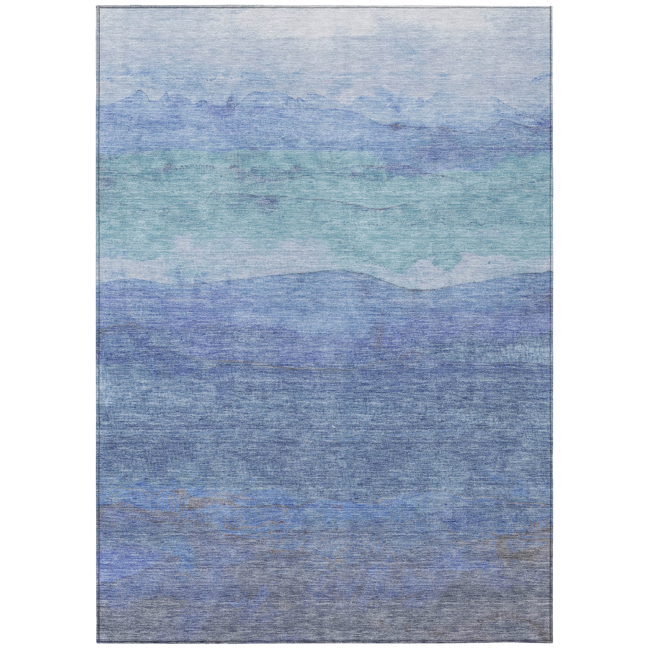 Addison Rugs Chantille Indoor/Outdoor Transitional Stripes Blue Washable Rectangle Rug, 2'6" x 3'10"