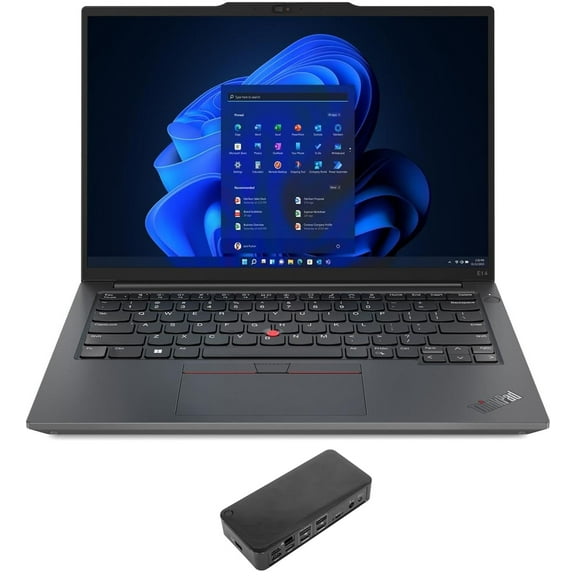 Lenovo ThinkPad E14 G5 Business Laptop (Intel i7-1355U 10-Core, 14.0in 60 Hz Wide UXGA (1920x1200), Intel Iris Xe, 16GB RAM, 2x1TB M.2 2242 PCIe SSD (2TB), Wifi, Webcam, Win 11 Home) with USB-C Dock