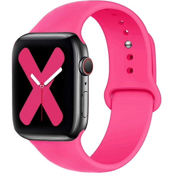 Universal Fit Silicone Sport Band for Apple Watch Series 1-8 SE - Versatile Replacement Strap with Classic Clasp - 41mm, 40mm, 38mm, 49mm, 45mm, 44mm, 42mm - Comfortable and Durable iWatch Band