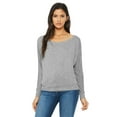 thumbnail image 1 of Ladies' Flowy Long-Sleeve Off Shoulder T-Shirt, 1 of 3