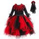 thumbnail image 1 of Disfraz de Halloween para niñas, gótico, demonio, reina malvada, vampiro, fiesta de carnaval, ropa de cosplay, vestido largo con tutú de bruja de lujo, 1 of 5