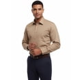 thumbnail image 2 of Allsense Men's Regular-Fit Long-Sleeve Dress Shirt, Khaki, Large, 2 of 4