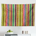 thumbnail image 1 of Colorful Tapestry, Horizontal Striped Pattern with Heart Circles Spirals and Flowers Artprint, Fabric Wall Hanging Decor for Bedroom Living Room Dorm, 2 Sizes, Multicolor, by Ambesonne, 1 of 1