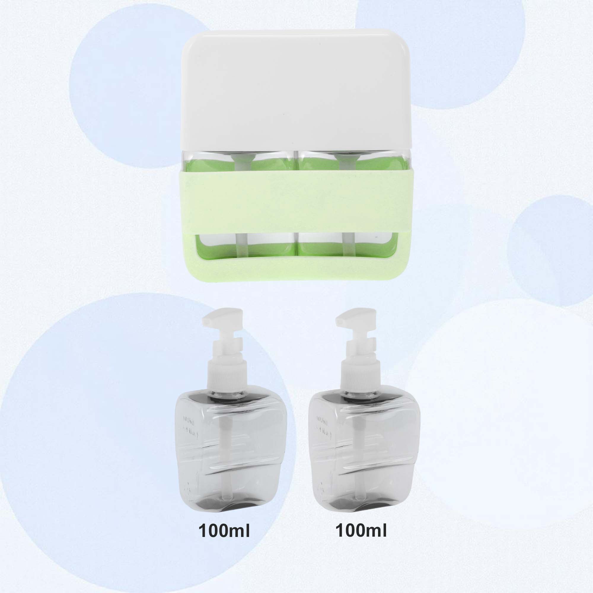 Unique Bargains Durable Reusable Travel Container 2 Pcs Green