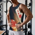 thumbnail image 5 of Fotbe Casino Poker Chips Pattern Men's Quick Dry Workout Tank Top Gym Muscle Tee Fitness Bodybuilding Sleeveless T Shirt Breathable Workout Shirt-X-Large, 5 of 9