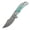 Green, variant on Kansept Orion Folding Pocket Knife 3.07''Damascus Blade,Blue Anodized and Machine Satin Titanium Handle,K1089B2