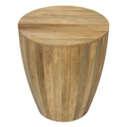 Simpli Home Elmbrook 21 inch Wide Solid Mango Modern End Table in Natural, Assembled