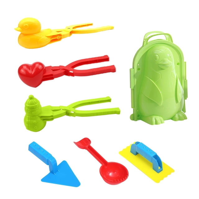 G Snow Sand Tool Set 7 Pieces For Kids Outdoor Activities Clip Molds For Creative Snow Play And Family Interaction