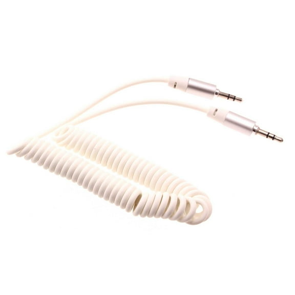 3.5mm Aux Cable Adapter Car Stereo Aux-in Audio Cord Speaker Jack Wire Coiled V6Z for LG G6, V10 V30, Q6, Aristo, X Venture, Optimus Zone 3, Power, Tribute Royal, G3 Vigor, K8 V, K20 V