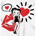 thumbnail image 2 of Betty Boop Heart and Lipstick Stain Women's Long Sleeve T Shirt Brisco Brands S, 2 of 6