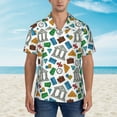 thumbnail image 2 of Xecao Art Of Livings print Hawaiian shirt - a stylish short-sleeve button-down for men, perfect for casual beach and tropical outings., 2 of 9