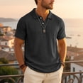 thumbnail image 2 of Top Abrigo de los Hombres de Color Sólido de Manga Larga Botón-Up Cuello Chaqueta Casual, Ligero de Nylon con Capucha Superior para Verano Y Primavera, 2 of 8