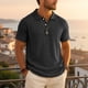 thumbnail image 2 of Top Abrigo de los Hombres de Color Sólido de Manga Larga Botón-Up Cuello Chaqueta Casual, Ligero de Nylon con Capucha Superior para Verano Y Primavera, 2 of 8