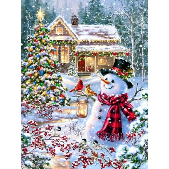 Springbok 1000 Piece Cottage in the Snow Jigsaw Puzzle for Adults - Made in USA