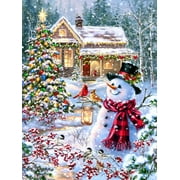 Springbok's Cottage in the Snow - 1000 Piece Jigsaw Puzzle for Adults - Made in USA - Unique Cut Pieces