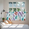 thumbnail image 3 of Spring Leaves Tier Curtains 36 Inch Length, Watercolor Leaf Botanical Nature Light Blue Cafe Short Curtains for Bathroom Over Sink, Small Kitchen Curtain Light Filtering Drapes 2 Panels 27.5"Wx36"L, 3 of 8