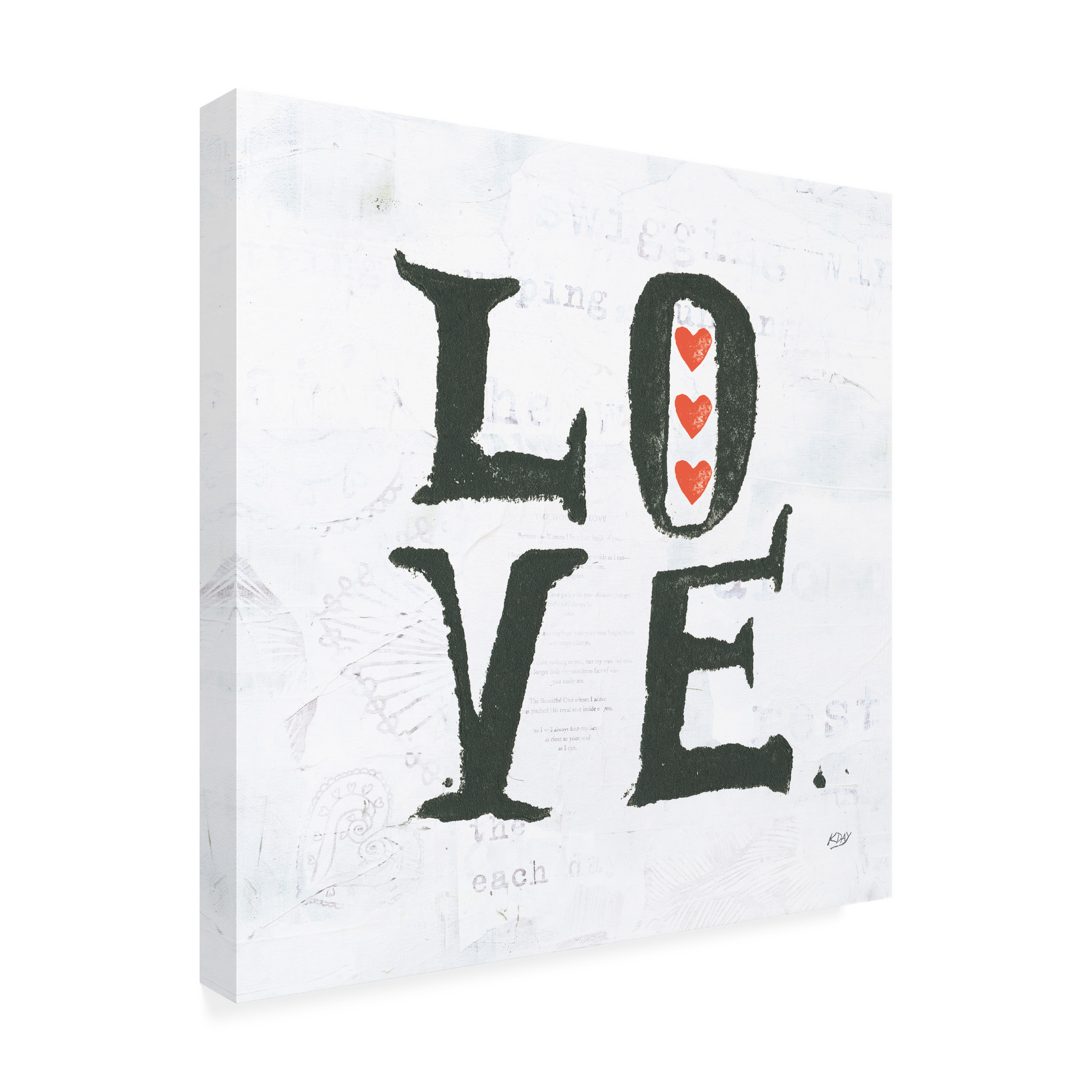 Kellie Day 'Love' Canvas Art