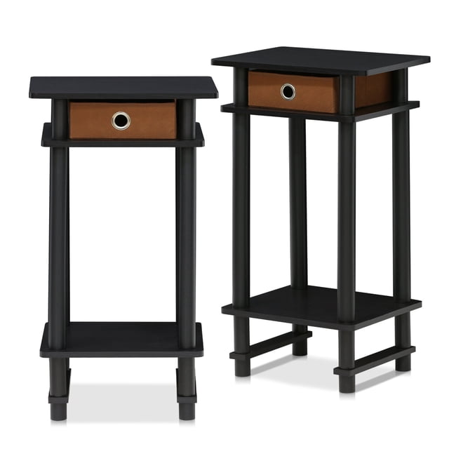 Mesa auxiliar Furinno Turn-N-Tube, paquete de 2 unidades, espresso Furinno Ver descripción