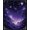 Purple, Pattern 19, variant on ODIKA 8'x10' Washable Area Rug Purple Starry Cosmic Galaxy Swirl Abstract Nebula Stardust Constellation for King Size Bedroom Under Bed, Master Suite, Non-Shedding, Easy Care