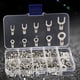 thumbnail image 1 of 320Pcs New Hot Brass Material 10 In 1 Terminal M3~M6 Installation Screw Hole Uninsulated Ring Fork U-shaped Terminal Kit, 1 of 5