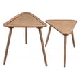 thumbnail image 2 of Set of Two Brown Wooden Nesting Tables, 2 of 5