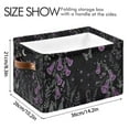 thumbnail image 4 of Yayeee 2 Pack Canvas Storage Basket with Handles for Shelves Fabric Bins Closet Organizer, Gothic Floral Print, 4 of 8