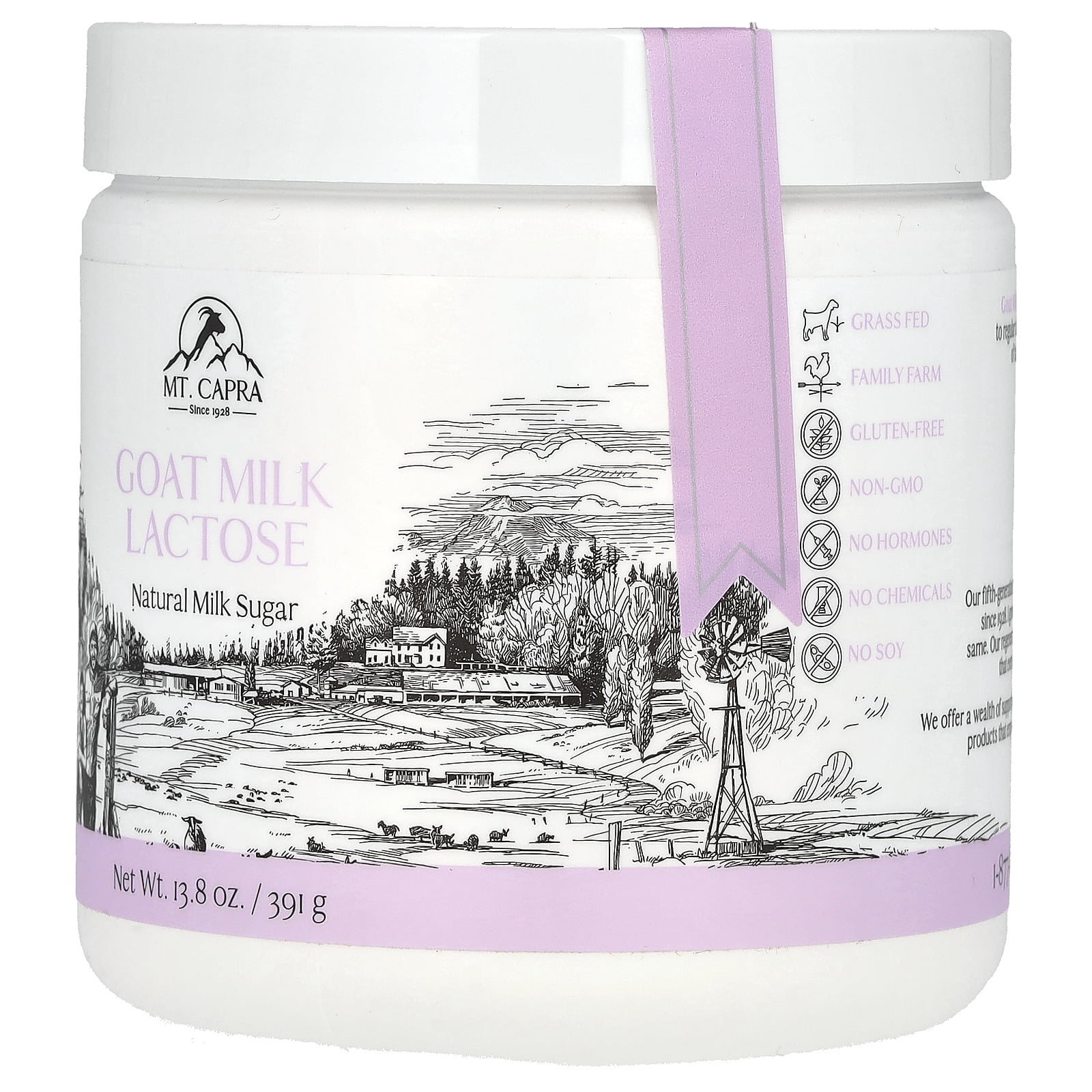 Mt. Capra, Goat Milk Lactose Powder, 13.8 oz, Natural Milk Sugar