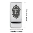 thumbnail image 2 of Stainless Steel Alphabet Letter E initial Classic Slim Money Clip Credit Card Holder, 2 of 2