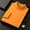 Orange, variant on Men's Mock Neck Sweater Warm wool Knitted