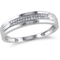 Everly Men's Diamond 10k White Gold Wedding Ring